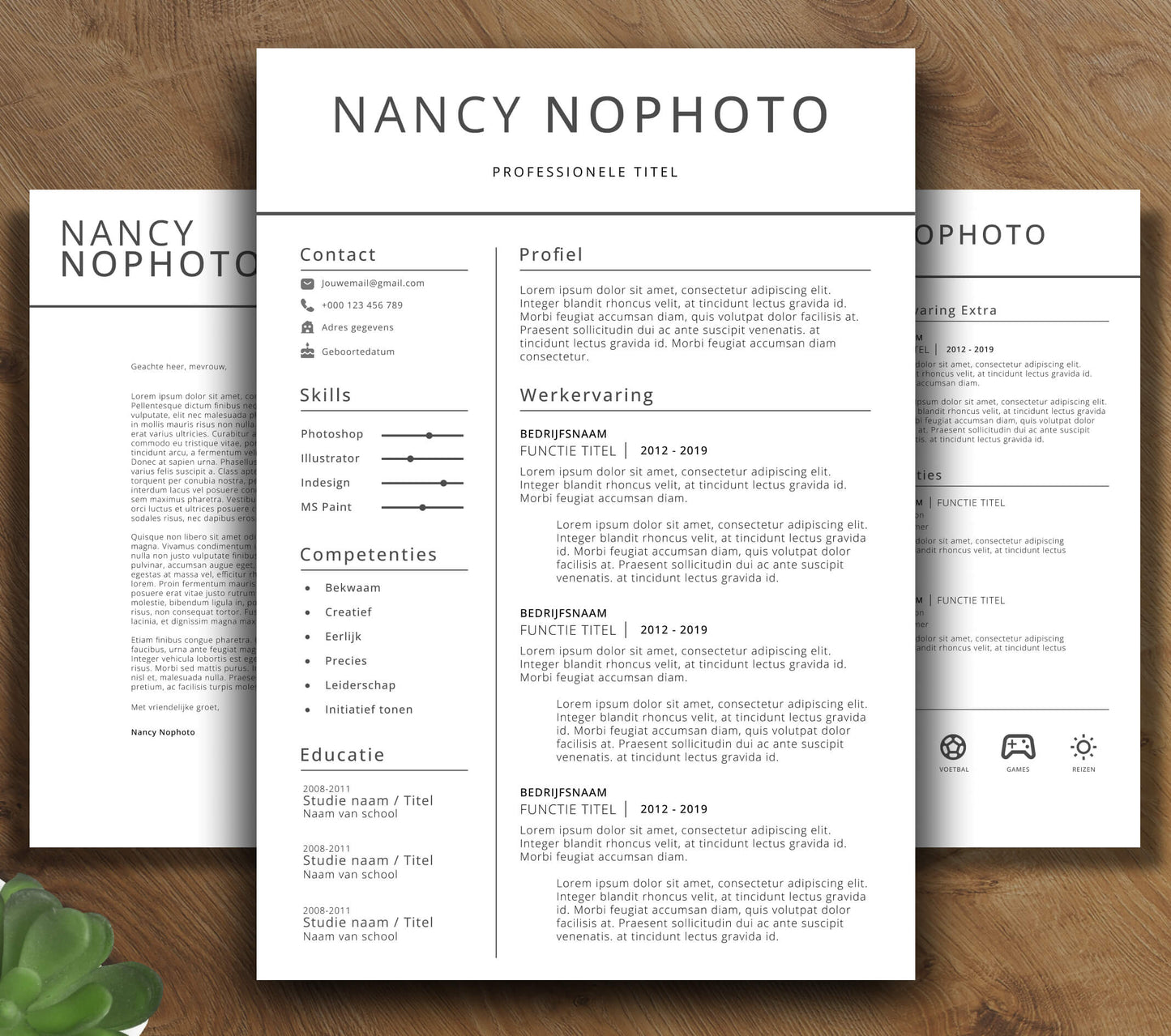 CV Template Pakket - Nancy Nophoto