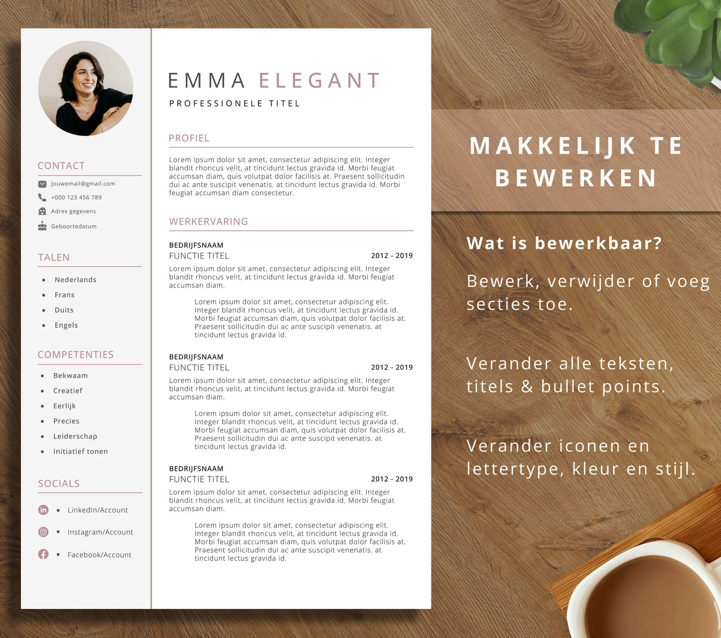 CV Template Pakket - Emma Elegant