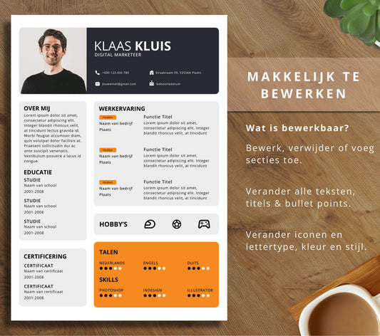 Modern CV Template - Klaas Kluis