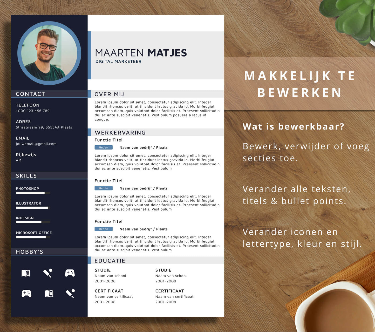 Modern CV Template - Maarten Matjes