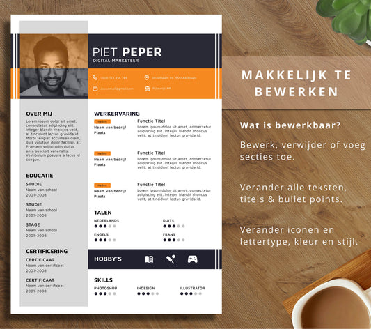 Creatief CV Template - Piet Peper
