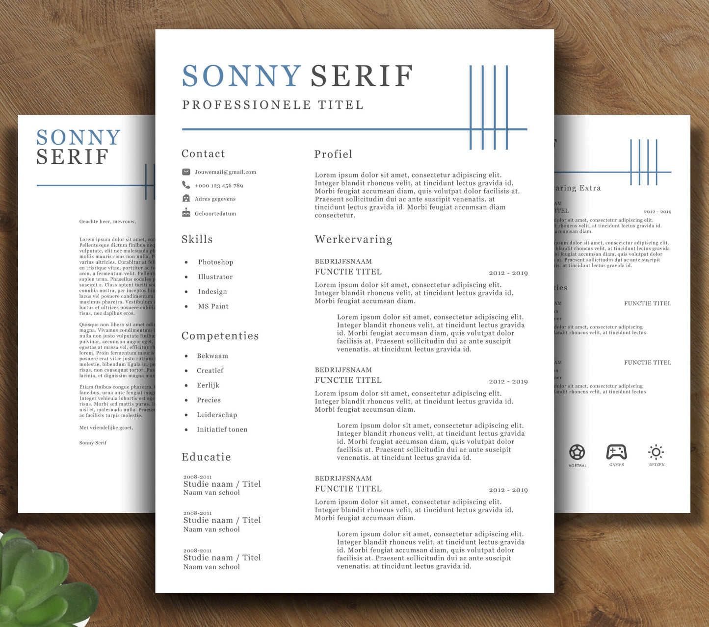 CV Template Pakket - Sonny Serif