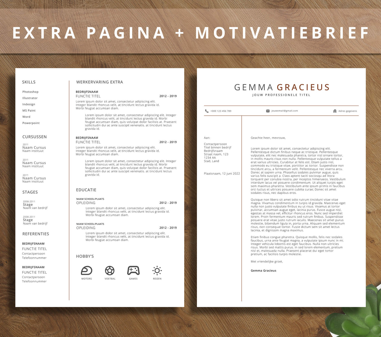 CV Template Pakket - Gemma Gracieus